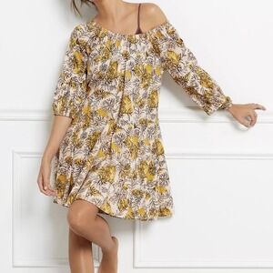 Anthropologie Daily Practice Floral‎ Print Low-Back Tunic Mini Dress, Multi,XS